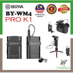 BOYA BY-WM4 PRO K1 UNIVERSAL LAVALIER WIRELESS MICROPHONE FOR CAMERA NIKON/SONY/CANON/SMARTPHONE
